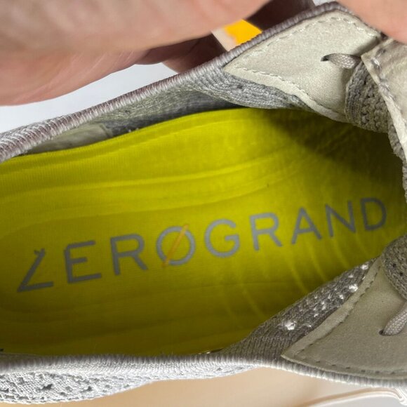 Cole Haan ZERØGRAND Stitchlite Wingtip Oxford Grey Neon Yellow Techwear 11.5